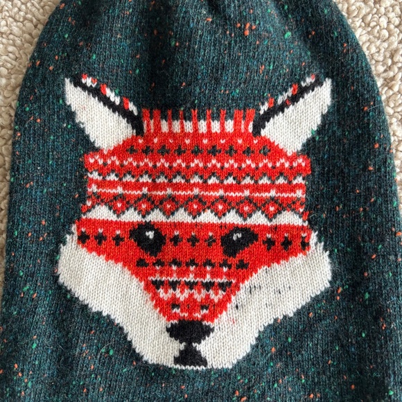 Autumn Cashmere Peak-Boo Fair Isle Fox beanie main image 4